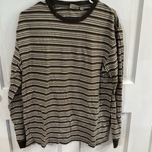 Vans Cameron Stripe Knit Long Sleeve Shirt Large